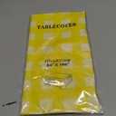 2 Pack Yellow and White Checkered Tablecloth Yellow Gingham Plastic Table Cloths for Parties Disposable 54x108 in Waterproof Rectangle Table Covers for Party Baby Shower Birthday Christmas Picnic