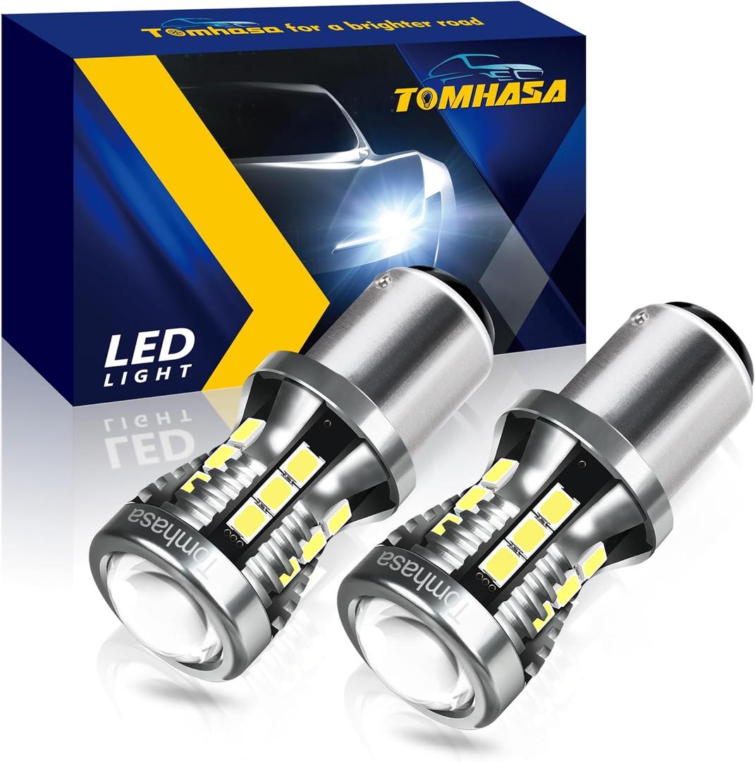 1157 LED Bulbs Reverse Light 6000K White BAY15D 7528 2057 2357 LED Replacement Bulbs for Backup Reverse Lights Turn Signal Lights Brake Blinker Lights Tail Lights DRL Pack of 2