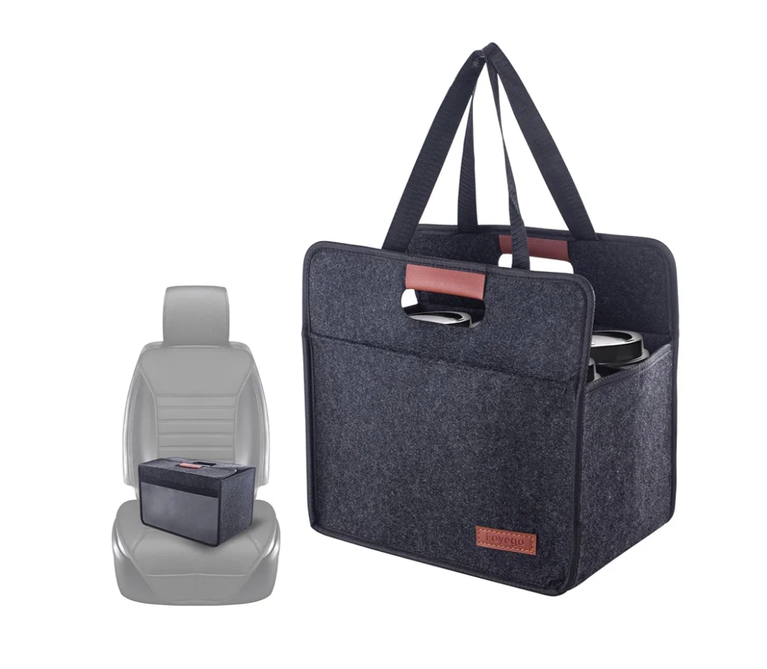 6 Cup Drink Carrier with Handle, Reusable Insulated Drink Caddy Drink Holder for Car, Folding Portable Coffee Cup Holder Bag for Travel and Delivery