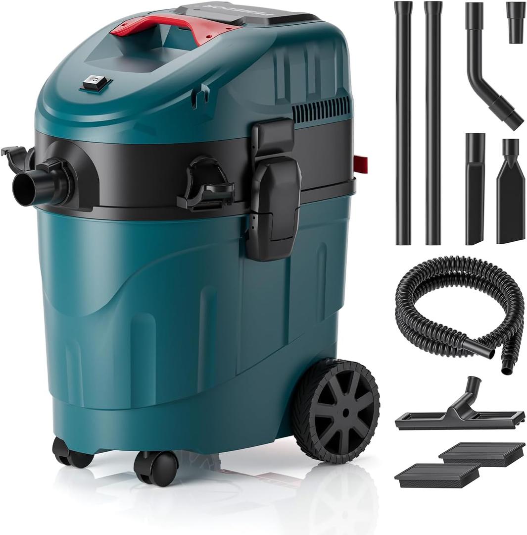 Dust Extractor Auto Clean Dual Cyclone Pre-Separator Industrial Vacuum Cleaner Prevents Filter Clogging Maintains Protects Motor Woodworking Contractor Sanding Workshop 9 Gallon