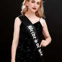 JeVenis Gothic Rose Flower Headband for Bride or Die Bachelorette Party Decoration Supplies (Black)