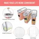 PRAKI Cereal Containers Storage Set (4L,135.2 Oz), 8PCS Airtight Food Storage Containers with Lids for Kitchen & Pantry Organizers and Storage, Cereal Dispensers with 20 Labels, Measuring Cup & Marker