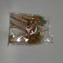 6 Pcs Beige Rustic Christmas Candy Cane Ornaments 7 Inch Burlap Wrapped Farmhouse Candy Cane Christmas Tree Hanging Decoration with Bells for Home Xmas Crafts Party Decoration