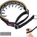 M Khaki Martingale Collar for Dogs, Heavy Duty Nylon No Pull Adjustable Anti Pull Reflective Slip Collar for Medium Dogs (M (15"-23" Neck, 1.5" Wide)), Black Khaki