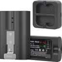 2-Pack 6040mAh Replacement Battery with Charger Station for Ring-Doorbell 2/3/4, Spotlight Camera & Stick Up Cam Indoor and Outdoor