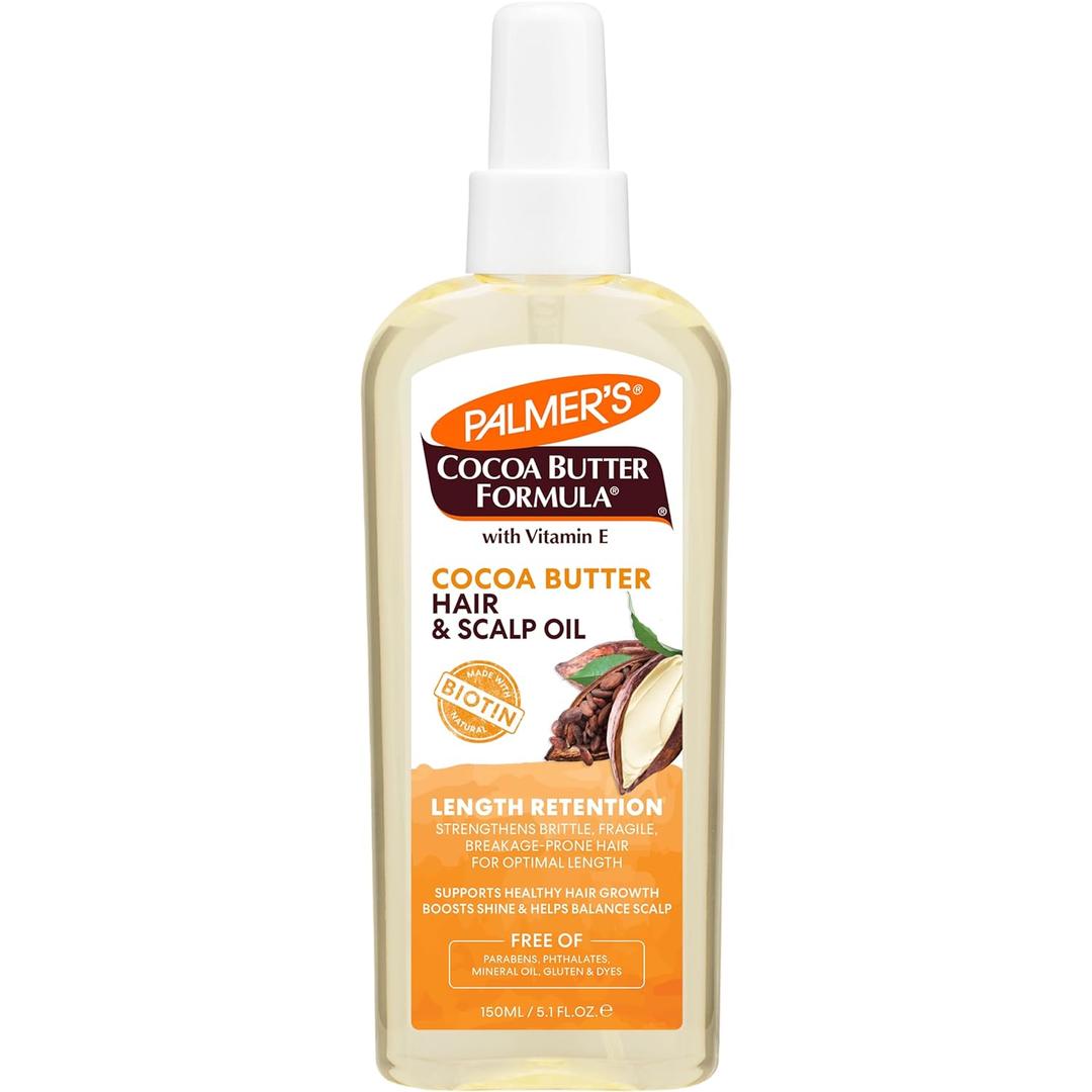 Palmer's Cocoa Butter & Biotin Length Retention Hair and Scalp Oil, 5.1 Ounce 