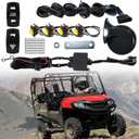 Pre-Wired UTV Turn Signal Kit Compatible With Polaris, Can-Am, Kawasaki, Arctic Cat, Pioneer, Universal UTV Street Legal Turn Signal Kit Plug and Play (2 Push Buttons Switch)