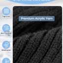 Winter Hats for Kids - Warm Toddler Beanie Hat with Ear Flaps, Toddler Girls Winter Hat for 3-8 Years Boys Girls (Black, 3 Pack)