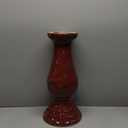 Alpine Corporation 25" Tall Outdoor Ceramic Antique Pedestal Birdbath Bundle with Red Bird Figurines