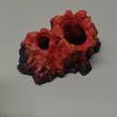 Uniclife Fish Tank Decorations, Realistic Resin Aquarium Volcano Decorations with Air Stone Bubbler, Volcano Bubbler Kit for Fish Tank Decor, Aquarium Decor with Bubbling Effect (Medium, Red)