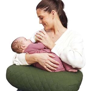Boppy Nursing Pillow, Luxe Ergonomic Breastfeeding & Baby Feeding Support
High, Firm, Large Area Cushion, Water-Repellent Liner, Washable Cover, Wider Opening, Flexible Fiber Fill - Quilted Moss