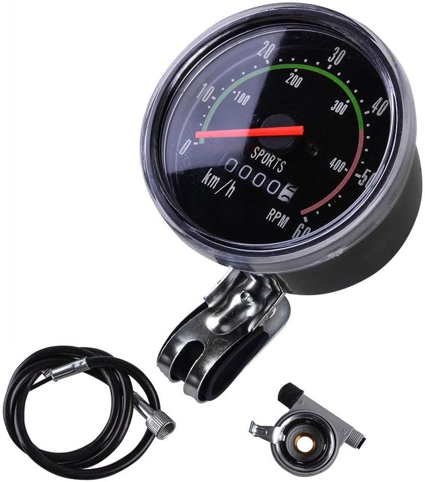 MakeTheOne Old School Style Bike Speedometer in KPH Analog Odometer Classic Style for 24-27.5 Bicycle