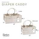 Parker Baby Diaper Caddy - Nursery Storage Bin and Car Organizer for Diapers and Baby Wipes - White, Regular