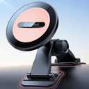 VICSEED 2025 Upgrade for MagSafe Car Mount [Strongest Dashboard Adhesive & 25N Magnetic] Cell Phone Holders for Your Car, 360 Adjustable Phone Holder Mount for All Smartphones & Vehicles (Z-Pink)