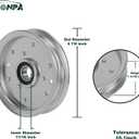 ILONPA 756-04511B 756-05042 Flat Idler Pulley Set Kit for Troy Bilt Mustang XP 42" 46" 50" 54" Deck 756-04511 Z6600 RZT-L50 RZT-L54 RZT-S50 RZT-S54 (3 Pack)
