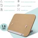 Wood Book Stand - Book Holder for Reading Hands Free, Foldable, Adjustable Book Display Stand, Cookbook Stand Portable, Lightweight Page Holder for Book Lovers, Cooks, Students 13.4"x9.4"