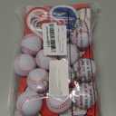 Yaomiao 36 Pieces Baseball Party Favors Set, Include 12 Baseball Treat Bags 12 Mini Baseball Keychains 12 Silicone Baseball Bracelets Baseball Snack Candy Gift Bags for Team Party Supplies