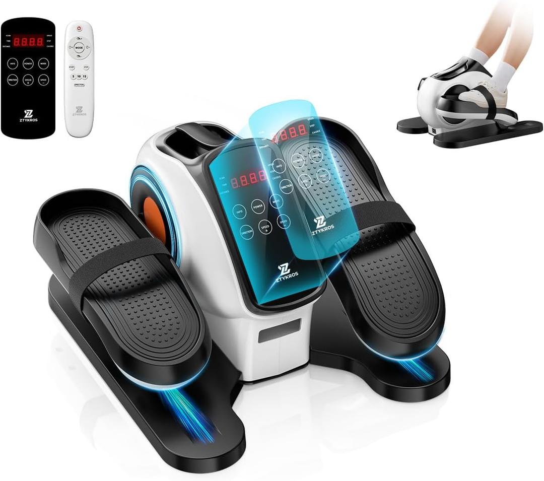 Under Desk Elliptical Machine, Ellipse Leg Exerciser As Seen On Tv While Sitting for Seniors, Pedal Exerciser with 15 Level Adjustable Resistance & 5 Auto Mode Fully Assembled Home Office