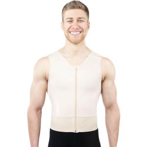 ContourMD Mens Compression Vest – Post Surgery Shirt Garment After Liposuction, Medical Grade Vest for Breast & Chest Support XL