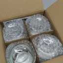 BEWAVE Glass Mason Jars, 16oz Clear Glass Jars with Lids for Sealing, Regular Mouth Canning Jars for Food Storage, Snacks, Candies, DIY Projects, 4 Pack