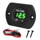 DaierTek Voltage Gauge 12V Green Volt Meter Marine Battery Volt Gauge 24V 36V DC Digital Voltmeter for car Truck RV ATV Boat Marine