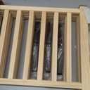 YOCAN Paint-Free Wooden Freestanding Dog Gates for The House,Doorways, Stairs,Wood Dog Fences Indoor Pet Gate,Step Over Fence, 5 Panel H:16.9''