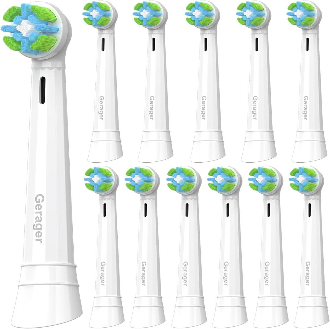 12 Pack Toothbrush Replacement Heads Compatible with Oral B iO, Replacement Heads for Oral B iO 3 4 5 6 7 8 9 10 Series Electric Toothbrushes, White