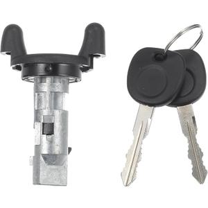 Motoforti Ignition Switch Lock Cylinder, for Chevrolet Silverado 1500 2500 1999-2004, Metal, with 2 Keys, Black Silver Tone, 1 Set