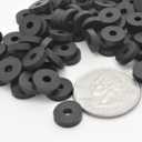 SHKIBY [100 Pack] 1/4" x 5/8" EPDM Rubber Washer, Neoprene Flat Washers spacers, 16.5mm OD 6.5mm ID 3mm Thickness for Faucet Pipe Water Hose & Bolts etc