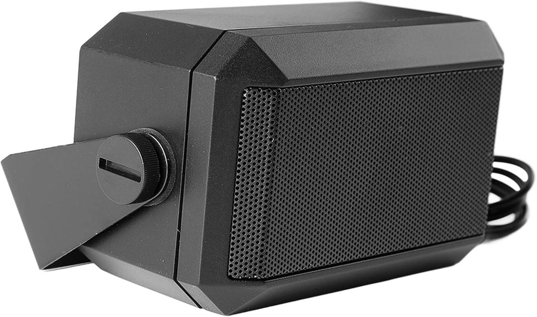 External Speaker Rectangular, 3.5mm Plug Car Radio External Speaker Mini Extrnal Transceiver Car Accessory for Radio Scanner