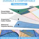 SHANQUAN Picnic Blankets Outdoor Blanket, Large Beach Mat Waterproof Foldable Picnic Mat with Carry Strap,Portable Camping Park Blanket for Grass Lawn Hiking Travel Concerts (Euclidean Geometry(thicken)