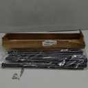 Curtain Rods 2 Pack 5/8 inch Black Curtain Rods for Windows 30 to 45 Inch with Brackets Easy to Install for Bedroom Living room Kitchen