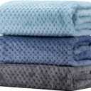 Newwiee 3 Pcs Baby Blankets 30 x 40 Soft Neutral Fuzzy Blanket for Toddler Infant Newborn Stroller Travel Supplies(Bright Color)