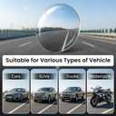 Blind Spot Mirror 2PCS, 360° Adjustable HD Glass Convex Mirror for Cars Trucks SUVs Vans