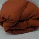 ROSGONIA Queen Comforter Set Burnt Orange, 3pcs (1 Boho Terracotta Comforter & 2 Pillowcases), Lightweight Fall Bedding Rust Blanket All Season Quilt