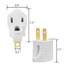 ZEAYEA 20 Pack 3 Prong to 2 Prong Adapter, Polarized Grounding Converter, Grounding Outlet Adapter for Wall Outlet Plugs Household Appliances