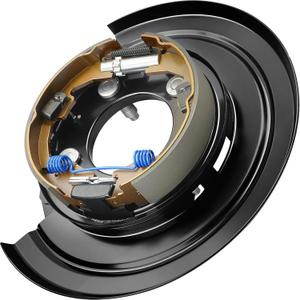 926273 Rear Left Loaded Parking Brake Backing Plate Assembly, Fit for Ford F-250 Super Duty 2005-2012, F-350 Super Duty 2005-2012, F-450 F-550 Super Duty 2011-2012, OE 926-273, 5C3Z2210AA