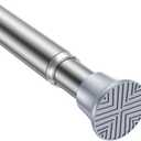 AIZESI Tension Curtain Rod 18-36 inch1Pcs Adjustable Silver Curtain Tension Rod No Drilling Small Tension Rod Spring Curtain Rod