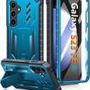 FNTCASE for Samsung Galaxy S23-FE Case: Military Grade Protective Hard Phone Case with Kickstand | Screen Protector | Shockproof TPU Full Protection Drop Proof Phone Cover for Galaxy S23 FE 5G Blue