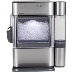 GE Profile Opal 2.0 Ultra Nugget Ice Maker with .75 Gallon Side Tank and Scale Inhibiting Filter, Scoop Included, 38 lbs in 24 Hours, Pellet Ice Machine with WiFi & Smart Connected, Stainless Steel