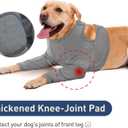 IDOMIK Dog Recovery Suit for Front Legs, Adjustable Dog Leg Sleeves to Stop Licking, Dogs Elbow Braces Protector for Leg Injuries Shoulder Wound, Cone Collar Alternatives,Grey,M