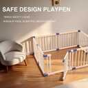 Wooden Playpen,CPC Certified,New Zealand Pine Wood,55.12x78.74 Inches