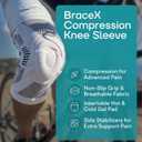 Compression Knee Sleeve for Men and Women | Patellar Stabilizing Knee Brace for Arthritis Pain, Sprains, Injured Knees, and Sports Injuries | Insertable Hot and Cold Gel Knee Pad (X-Large)