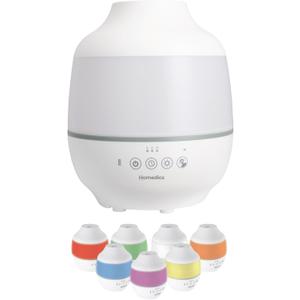 Homedics TotalComfort Humidifier  Large Air Humidifiers for Bedroom, Plants, Office  Cool Mist, Essential Oil Pads and Built-In Timer, 7-Color Night-Light, 2 Mist Settings, White