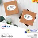 Avery Printable Blank Oval Labels, 1.5" x 2.5", Matte White, 450 Customizable Labels (22564)