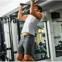 NIMENJOJA Mens 5.5" Athletic Gym Shorts Cotton Workout Jogger Sweat Shorts with Upgrade Premium Zipper Pockets and Drawstring (Gray)