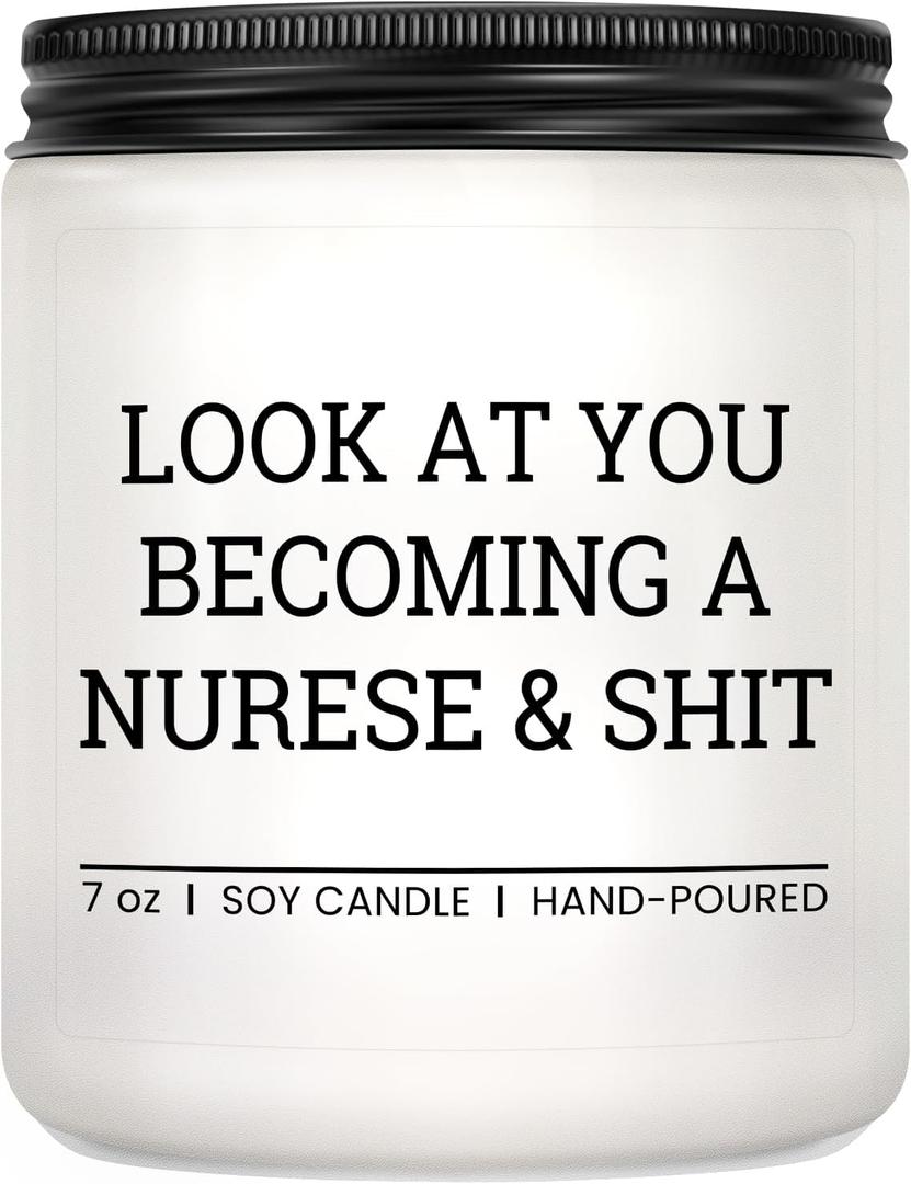 Funny Nurse Gifts for Women, Birthday Christmas Graduation Thanksgiving Nurse Day Nurse Week Gift for Nurses, Nurses Practitioner Gifts - Lavender Scented Candle