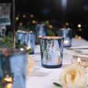 LETINE Blue Votive Candle Holders Set of 36 -Mercury Glass Candle Holders for Wedding & Baby Shower Decor - Ideal for Bridal Shower & Centerpieces for Tables