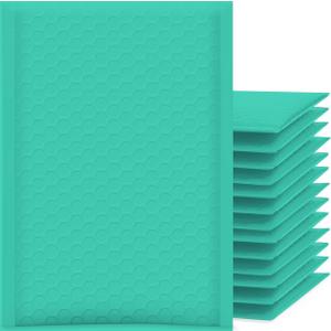 Extra Thick Bubble Mailers - Teal, 50 Pack, 6x10 Waterproof Padded Envelopes (Usable Size: 6x9), Durable Shipping Mailers for Jewelry, Handmade Goods, Crafts, and Fragile Items