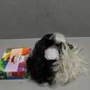 Black and White Wig for 3+ Years Kids Cosplay Costume Short Wavy Bob Synthetic Wigs with Bangs for Boys Girls Halloween Party (Black and White)